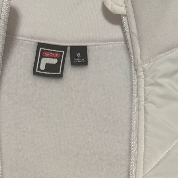 Fila Women's Quilted Fleece Lined Vest White Size XL - Picture 4 of 5